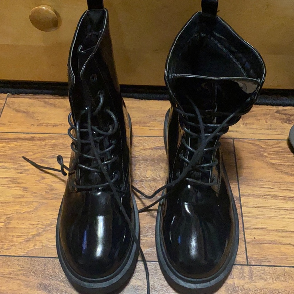 Never worn rain combat boots